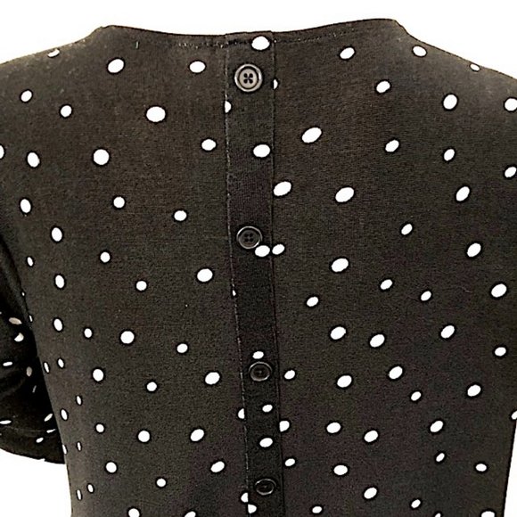 Chico's Black & White Polka Dot Tunic/Mini Dress - Picture 4 of 9